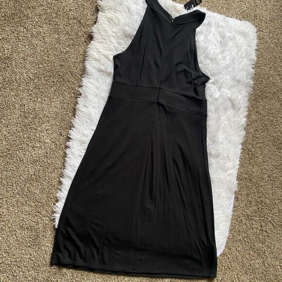 Ann Taylor Loft Dress Sleeveless Black Stretchy Flowy Women’s Size 2 NEW - Picture 6 of 10